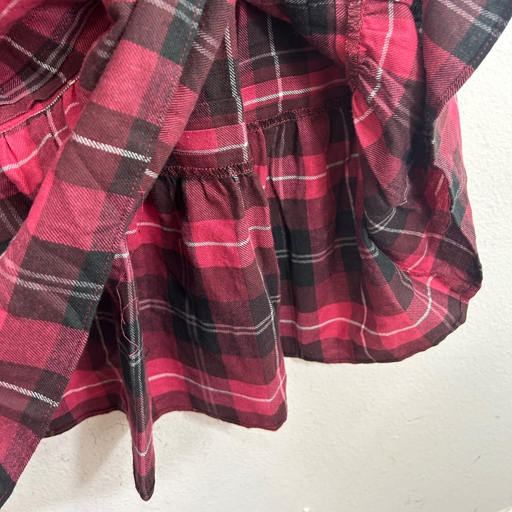 Eileen West womans in full swing nightgown new red pink plaid flannel Pjs dress - Picture 11 of 16